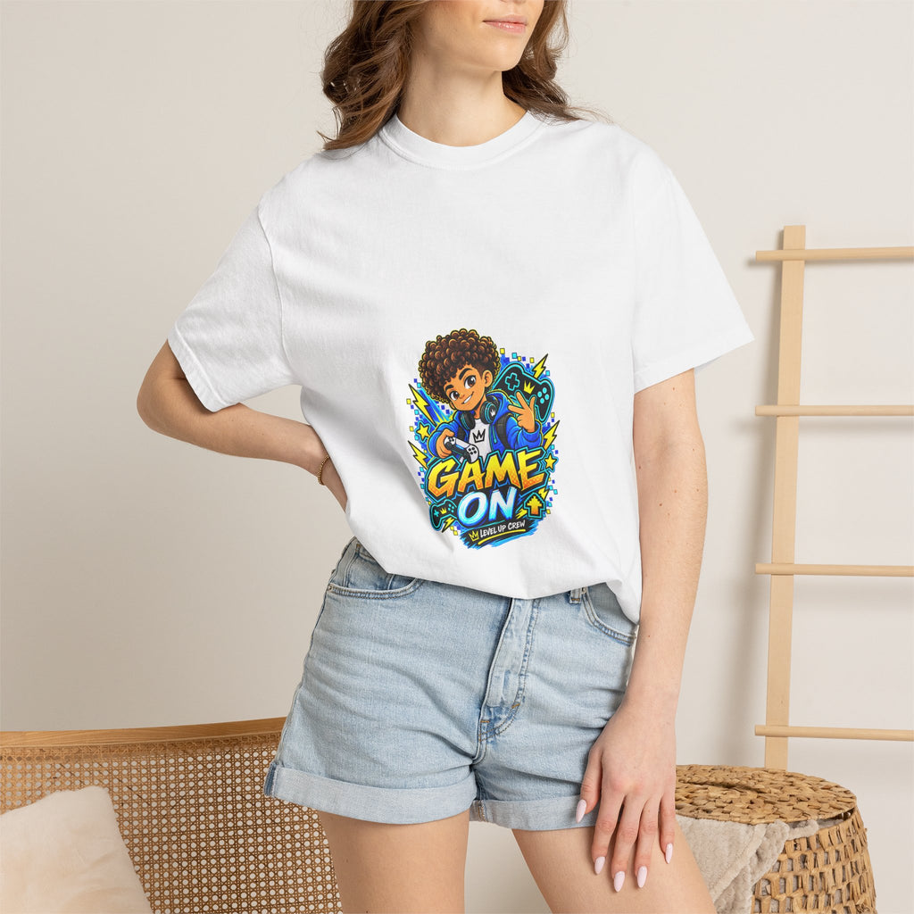 Level Up Crew – Miles “Game On” Graphic Tee