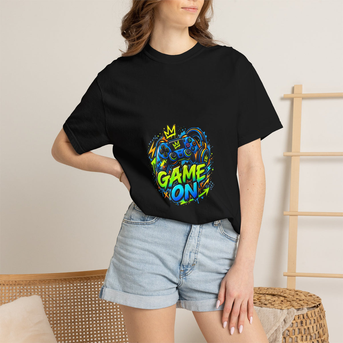 Level Up Crew – “Game On” Graphic Tee
