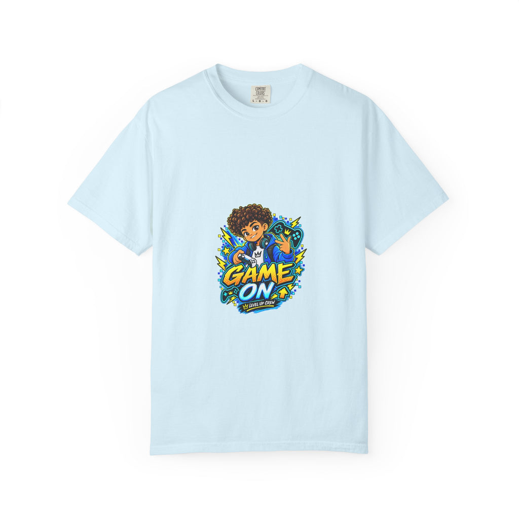 Level Up Crew – Miles “Game On” Graphic Tee