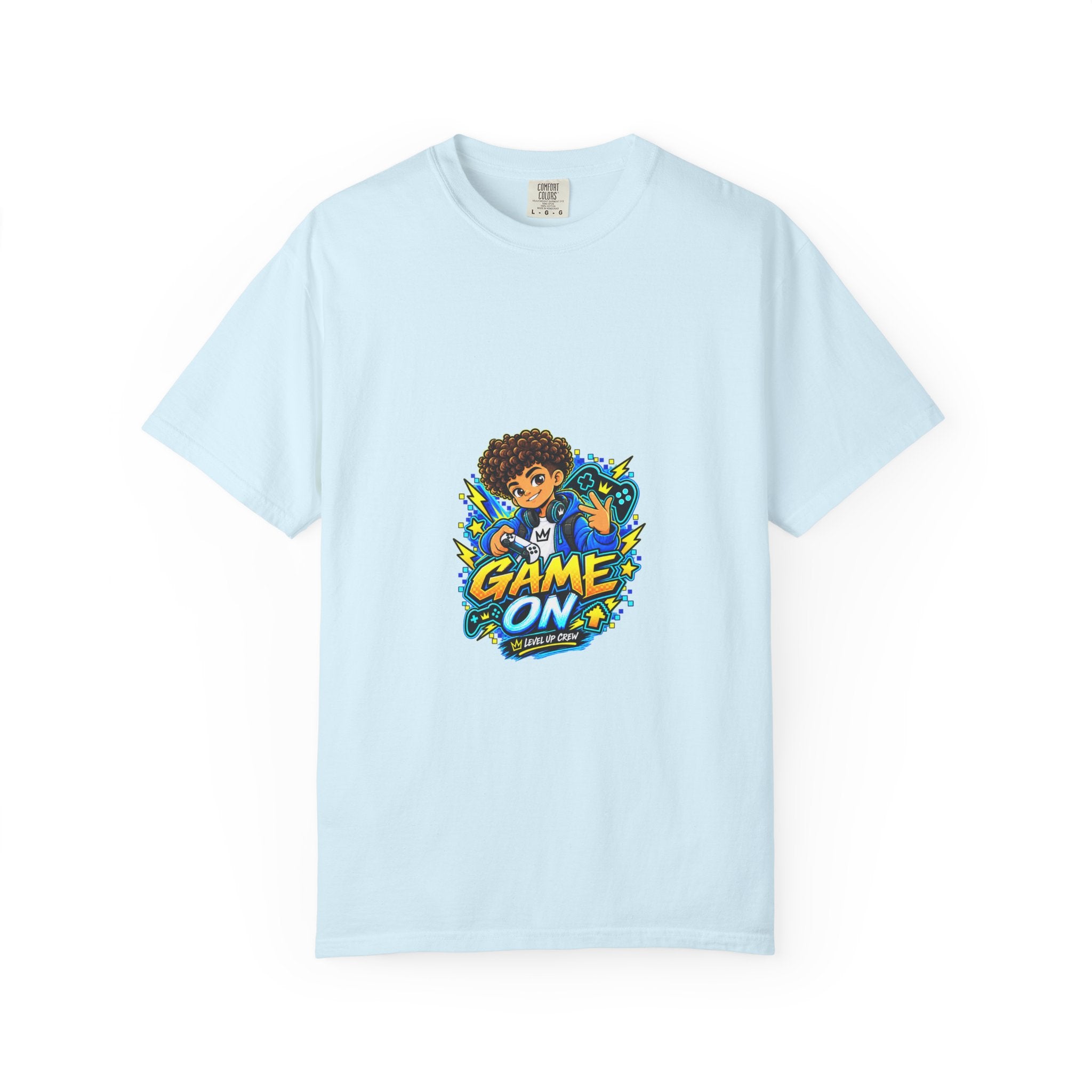 Level Up Crew – Miles “Game On” Graphic Tee