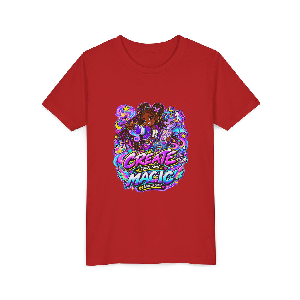 Level Up Crew - Zara: Create Your Own Magic kids tee