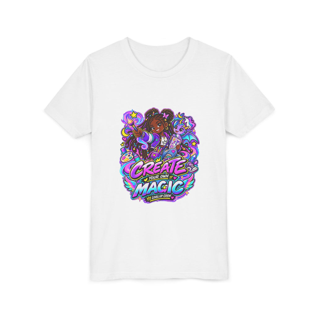 Level Up Crew - Zara: Create Your Own Magic kids tee