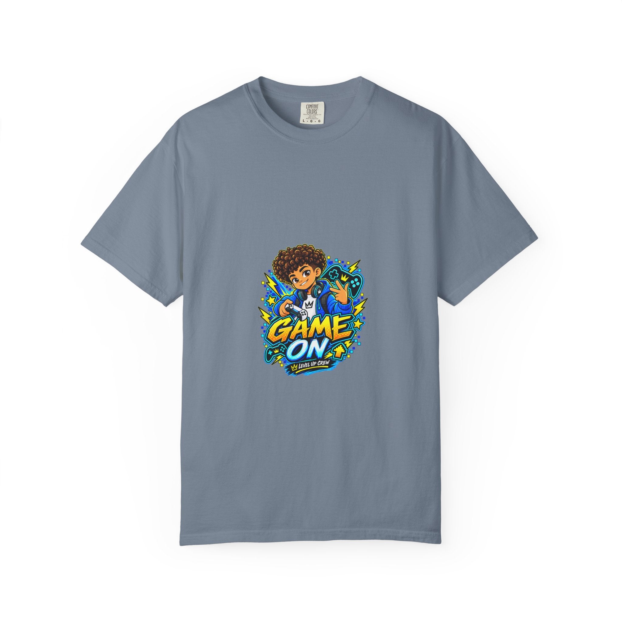 Level Up Crew – Miles “Game On” Graphic Tee