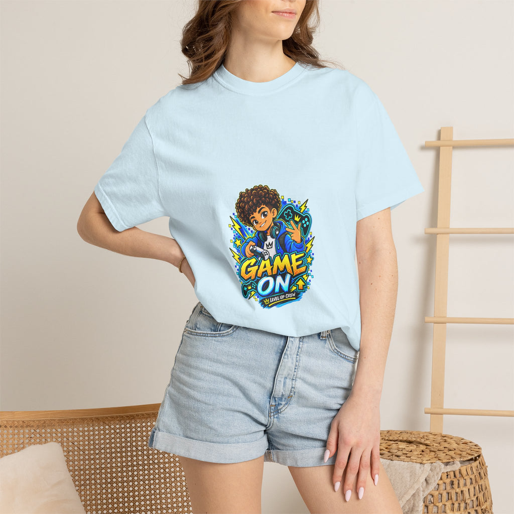 Level Up Crew – Miles “Game On” Graphic Tee