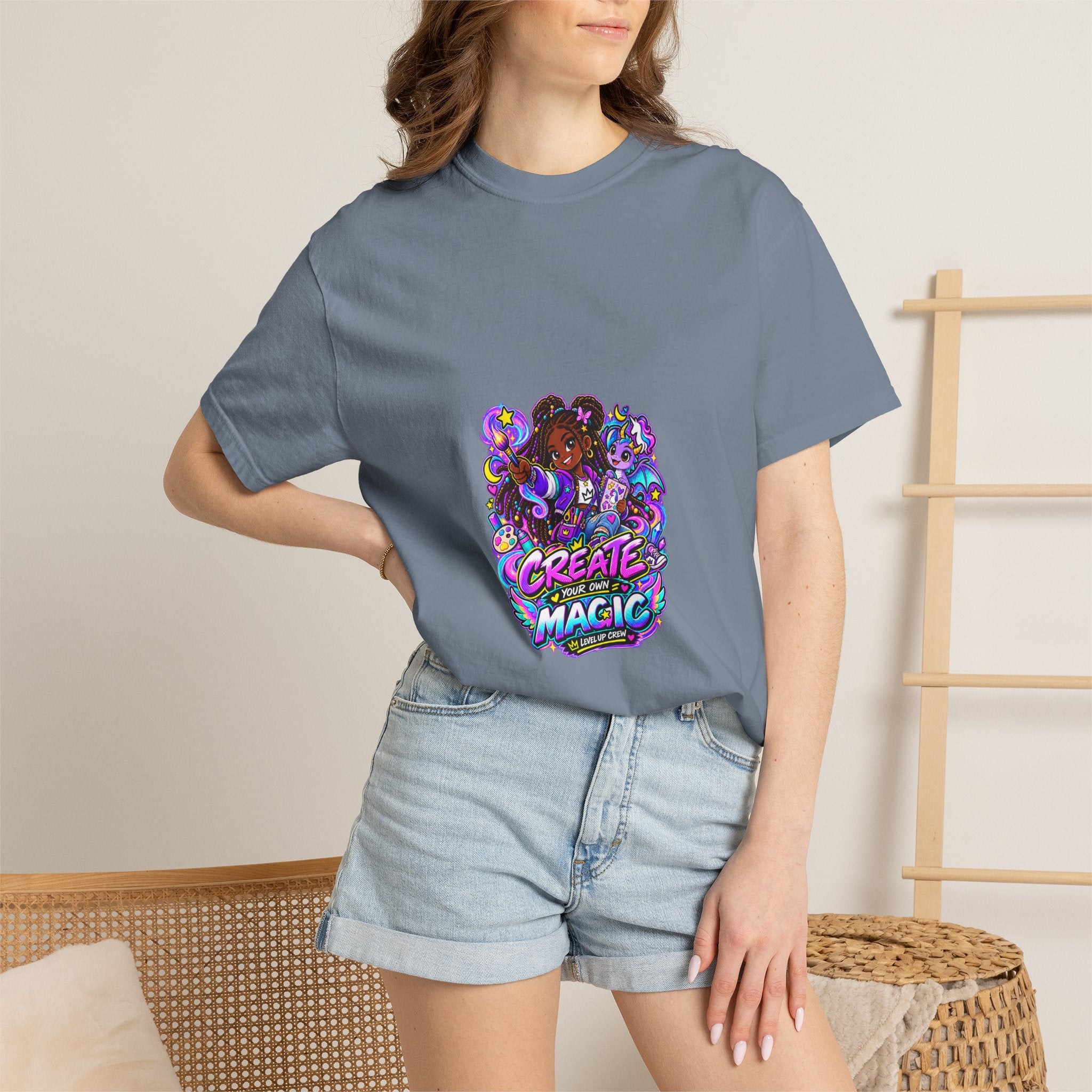 Level Up Crew – Zara “Create Your Own Magic” Graphic Tee