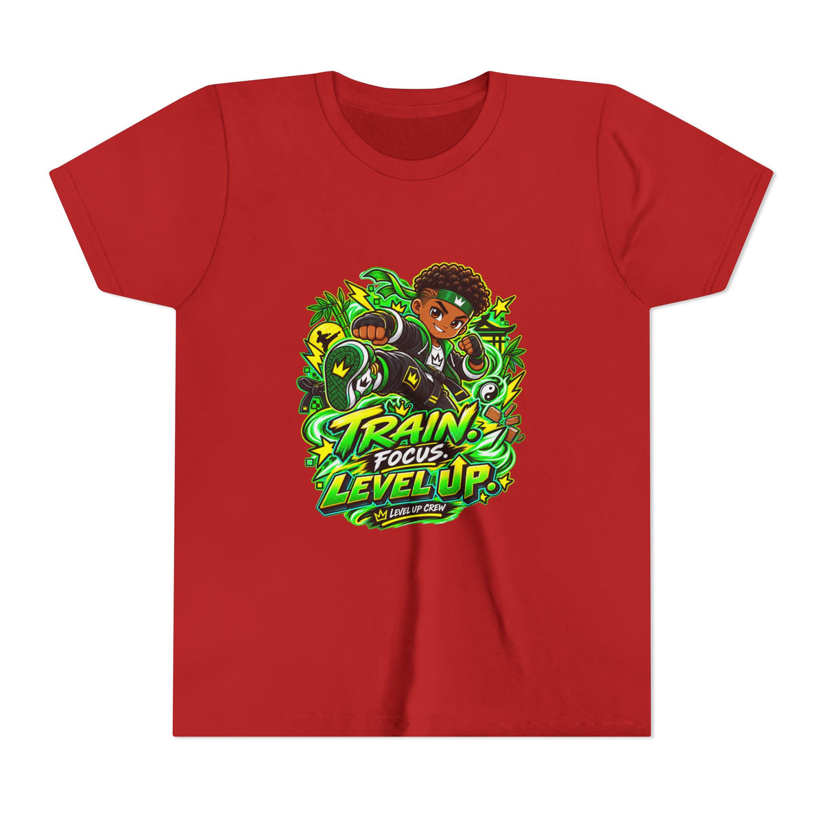 Level Up Crew — "Kai.Train.Dream" Kids Tee