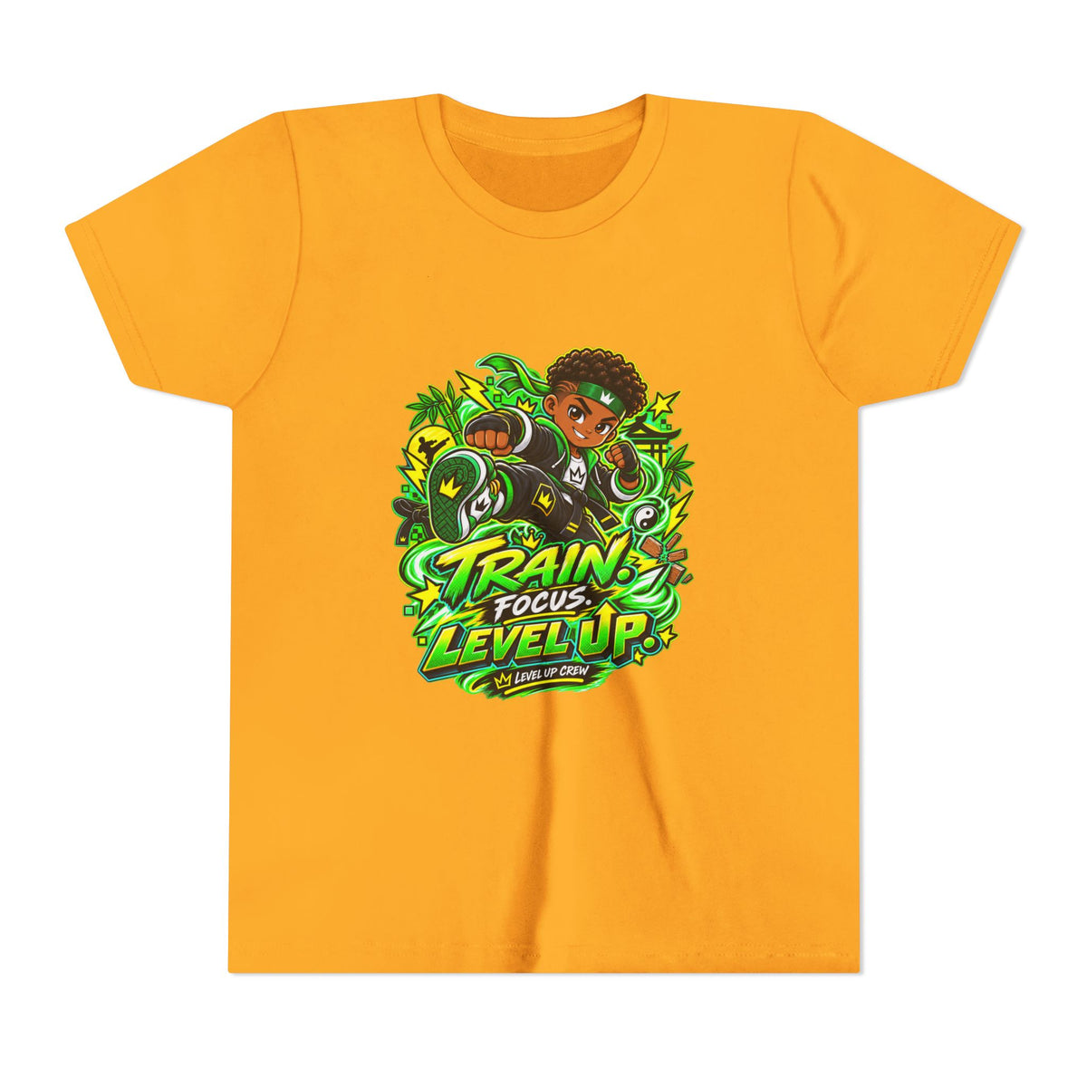 Level Up Crew — "Kai.Train.Dream" Kids Tee