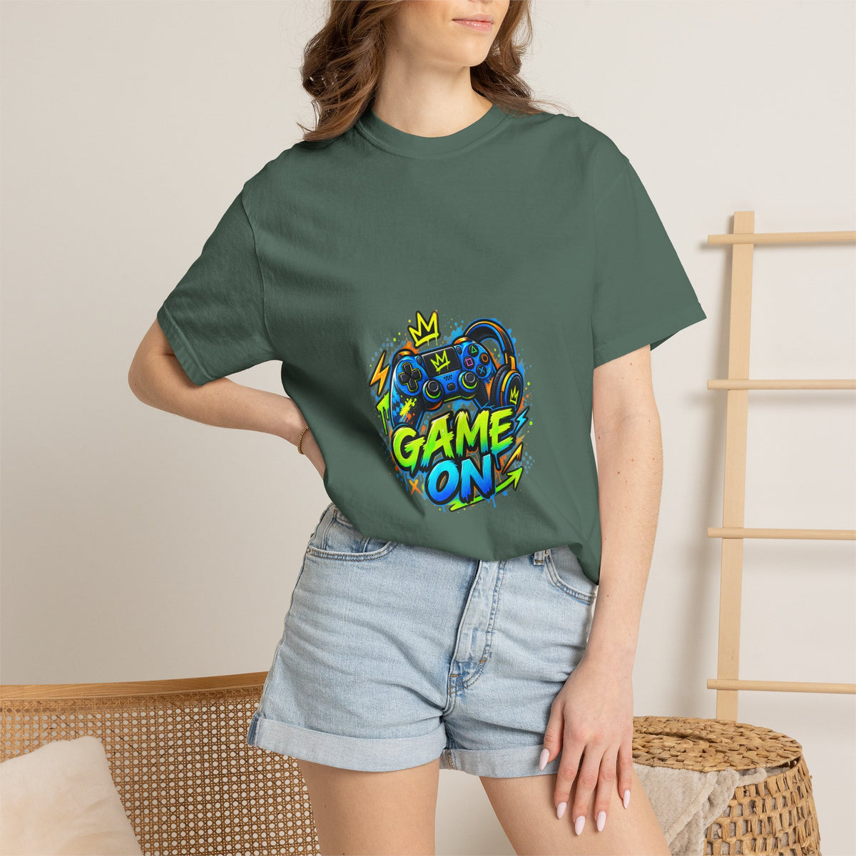 Level Up Crew – “Game On” Graphic Tee