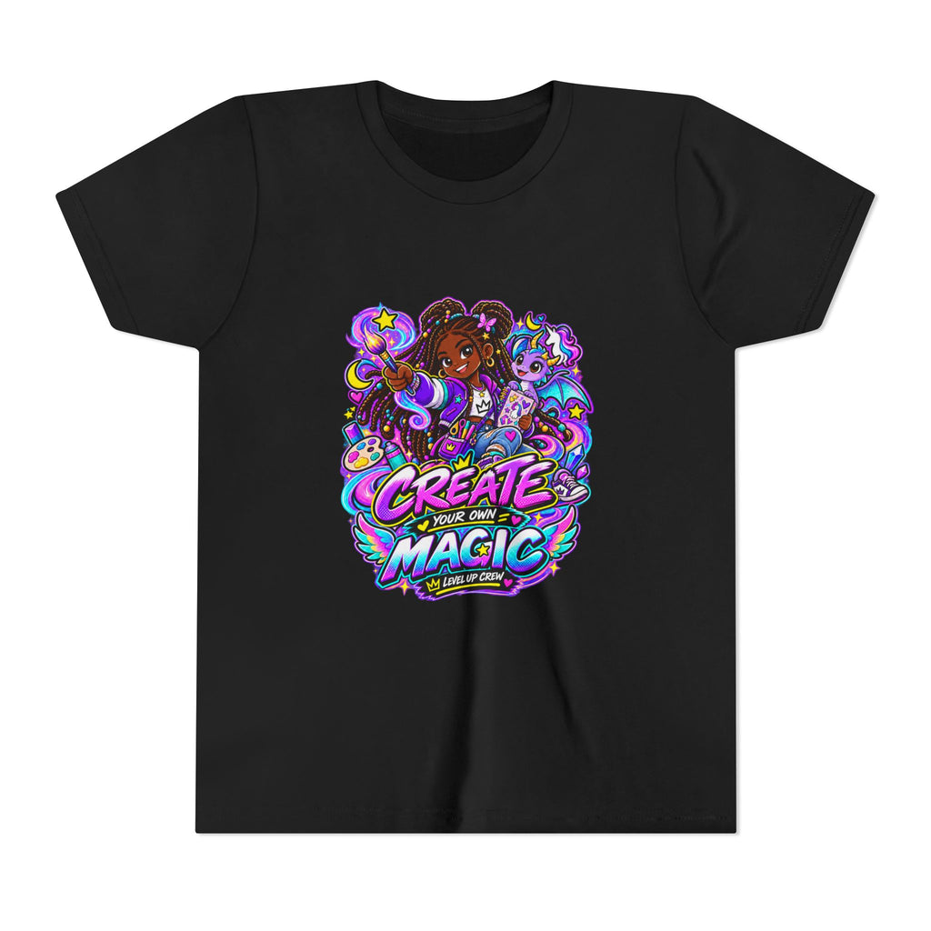 Level Up Crew - Zara: Create Your Own Magic kids tee