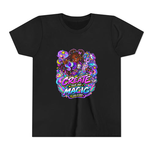 Level Up Crew - Zara: Create Your Own Magic kids tee
